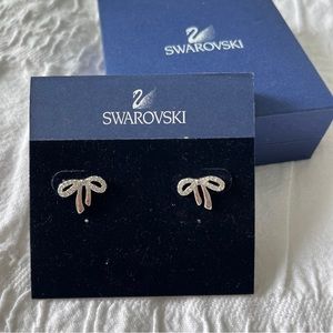 Swarovski crystal ribbon earrings